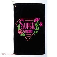 Super Mom Cute Gift Golf Towel thumb 0