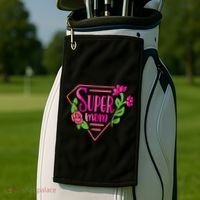 Super Mom Cute Gift Golf Towel thumb 2