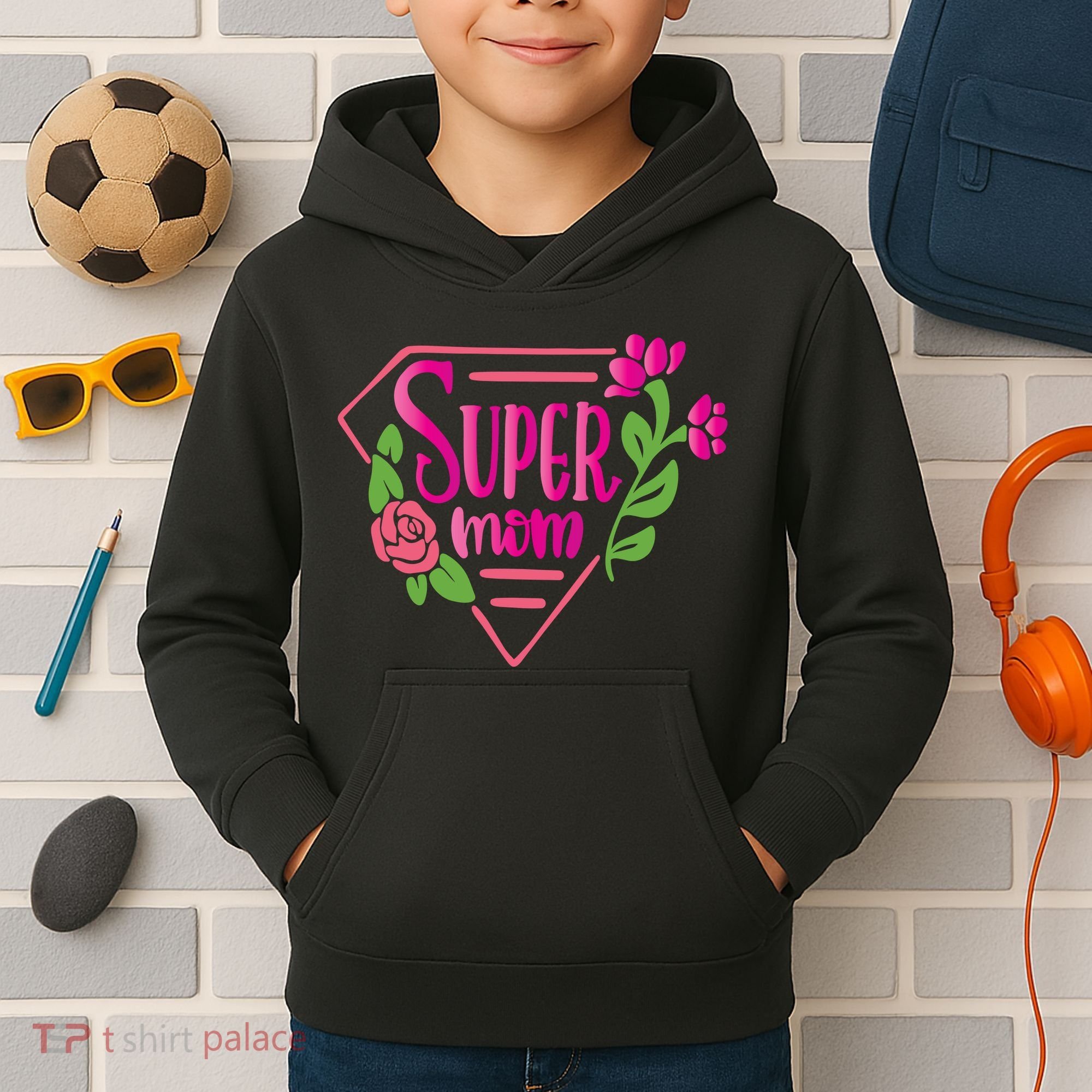 Super Mom Cute Gift Kids Hoodie