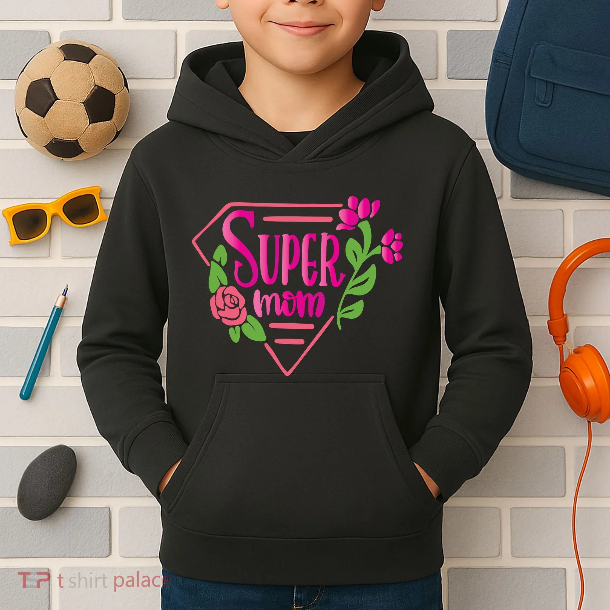 Super Mom Cute Gift Kids Hoodie