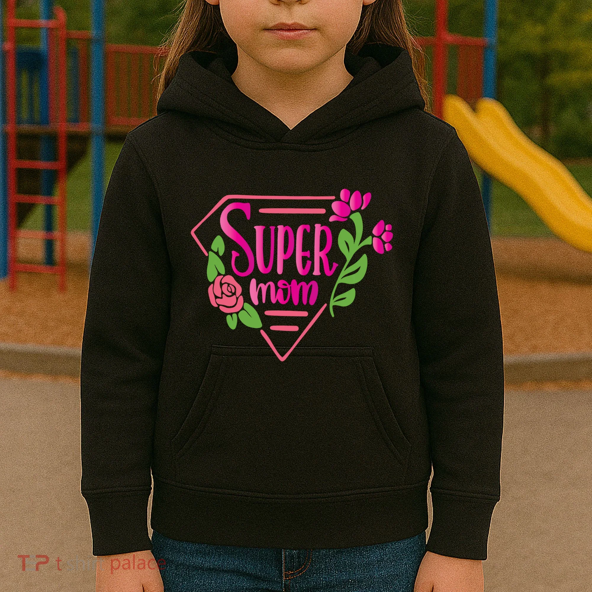 Super Mom Cute Gift Kids Hoodie