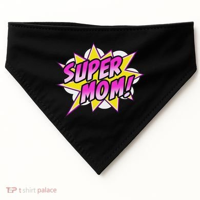 Super Mom Comic Book Superhero Mother's Day USA-Made Doggie Bandana