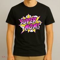 Super Mom Comic Book Superhero Mother's Day T-Shirt thumb 3