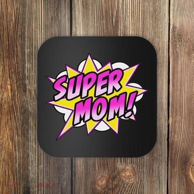 Super Mom Comic Book Superhero Mother's Day Coaster