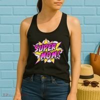 Super Mom Comic Book Superhero Mother's Day Women's Tank Top thumb 2