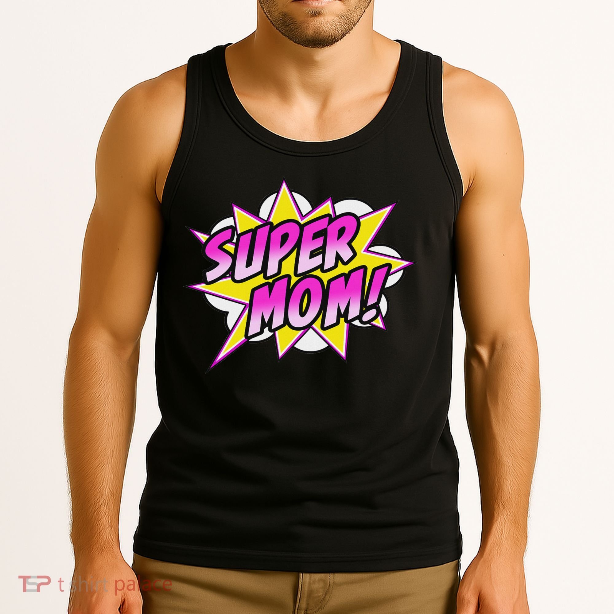 Super Mom Comic Book Superhero Mother's Day Tank Top
