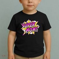 Super Mom Comic Book Superhero Mother's Day Toddler T-Shirt thumb 2