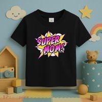 Super Mom Comic Book Superhero Mother's Day Toddler T-Shirt thumb 3