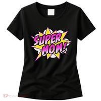 Super Mom Comic Book Superhero Mother's Day Women's T-Shirt thumb 0