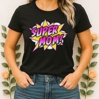 Super Mom Comic Book Superhero Mother's Day Women's T-Shirt thumb 2