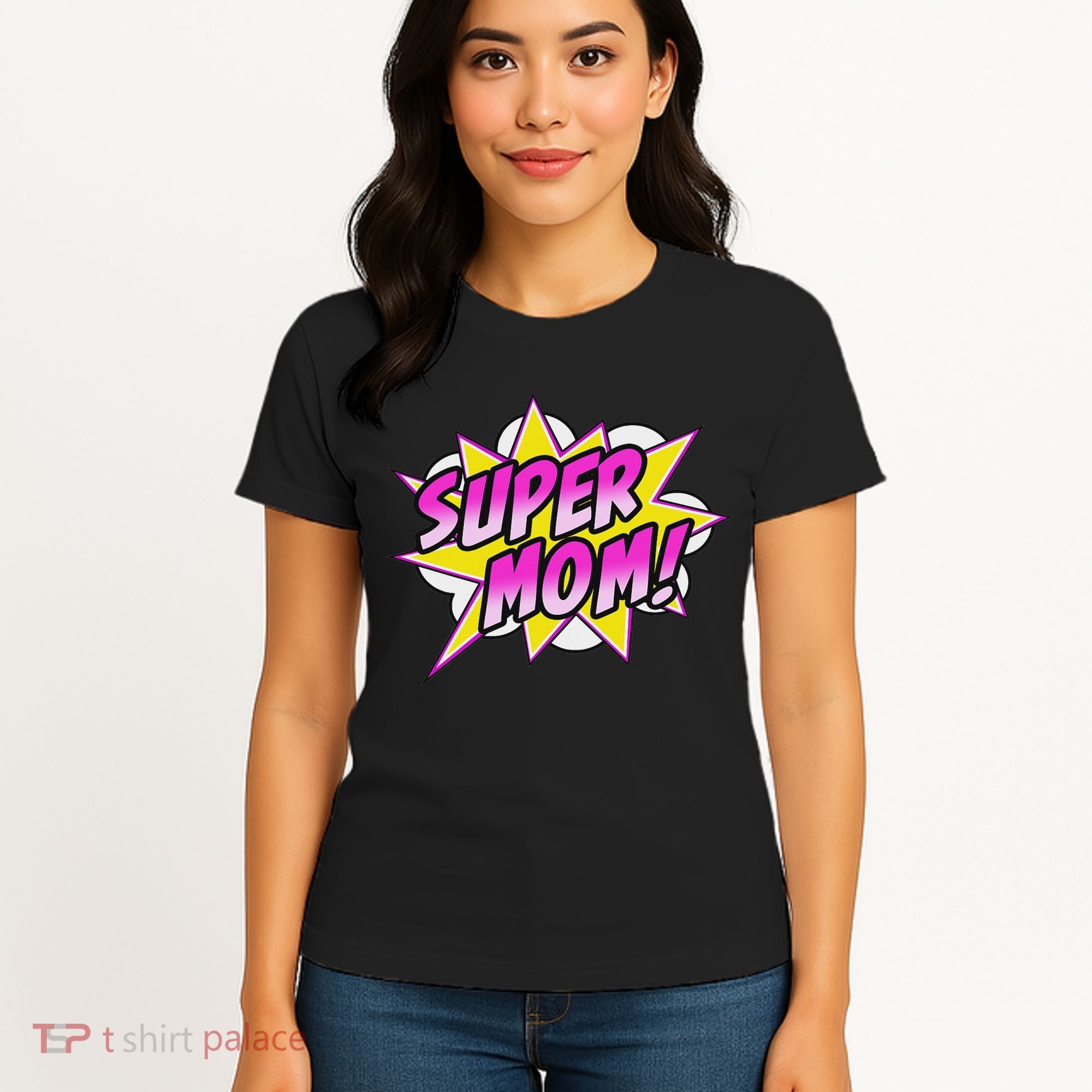 Super Mom Comic Book Superhero Mother's Day Women's T-Shirt