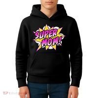 Super Mom Comic Book Superhero Mother's Day Kids Hoodie thumb 4