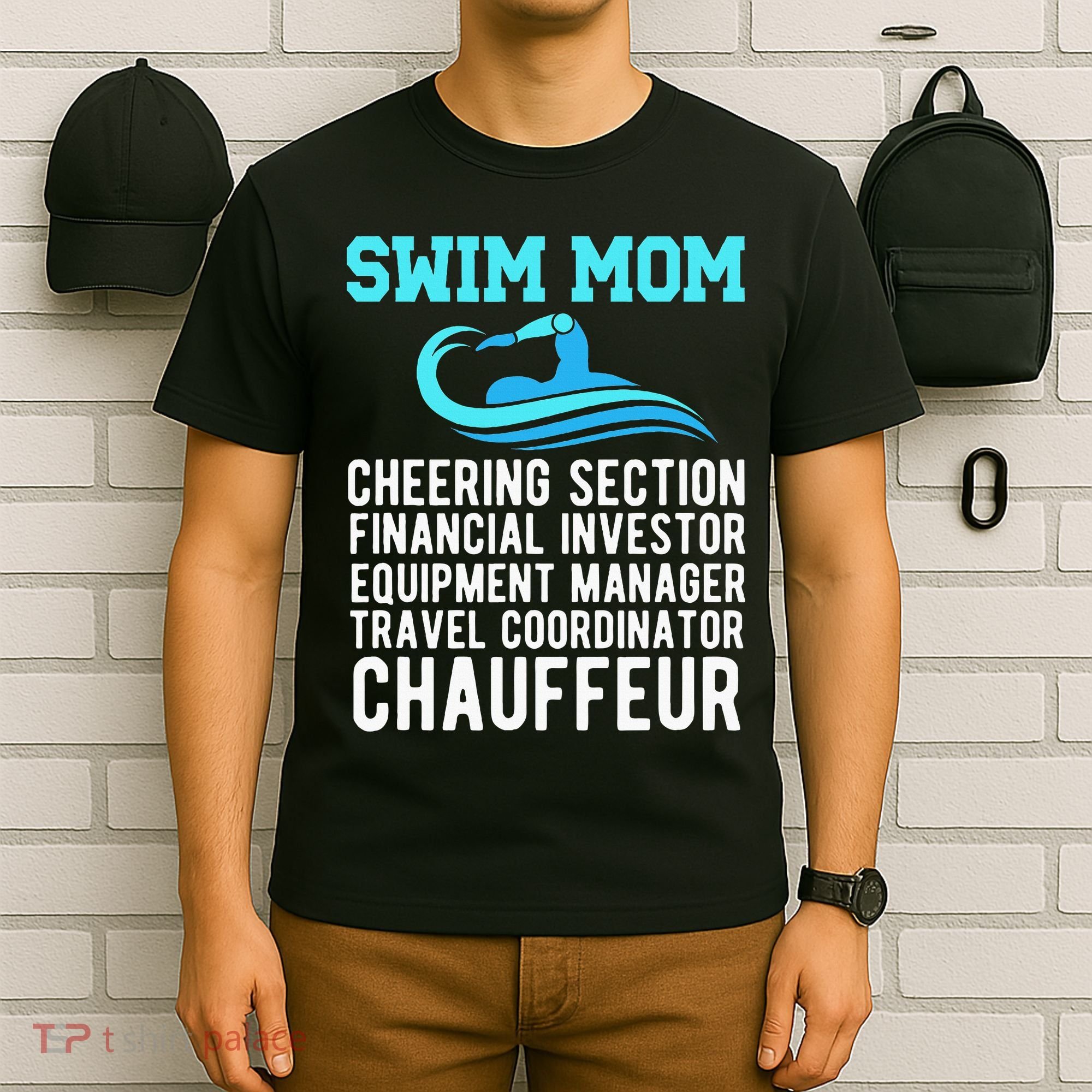 Swim Mom Definition Swimming Mom Of A Swimmer Mama T-Shirt