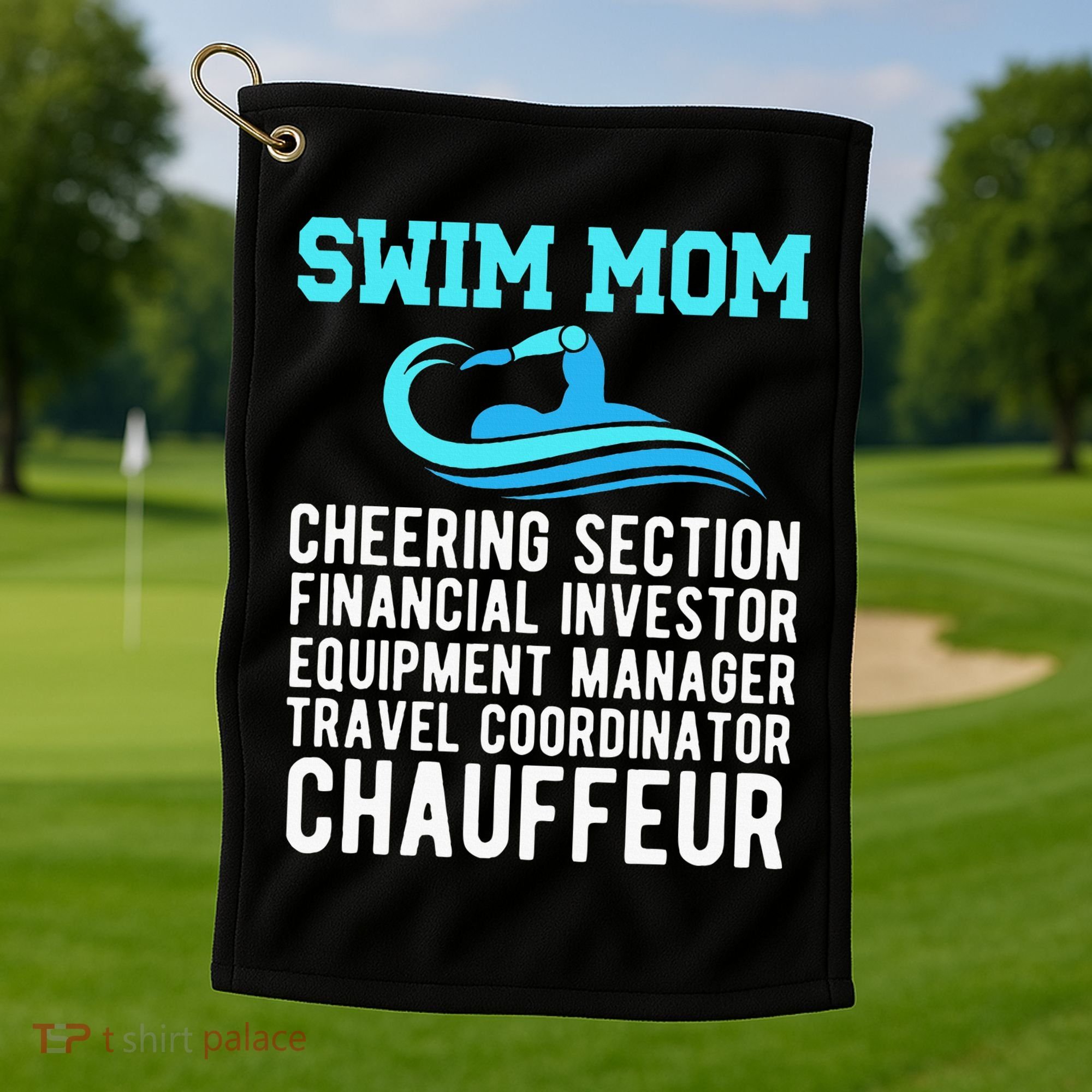 Swim Mom Definition Swimming Mom Of A Swimmer Mama Golf Towel