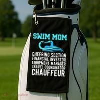 Swim Mom Definition Swimming Mom Of A Swimmer Mama Golf Towel thumb 2