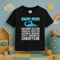 Swim Mom Definition Swimming Mom Of A Swimmer Mama Toddler T-Shirt thumb 3