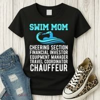 Swim Mom Definition Swimming Mom Of A Swimmer Mama Women's T-Shirt thumb 3