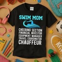 Swim Mom Definition Swimming Mom Of A Swimmer Mama Kids T-Shirt thumb 3