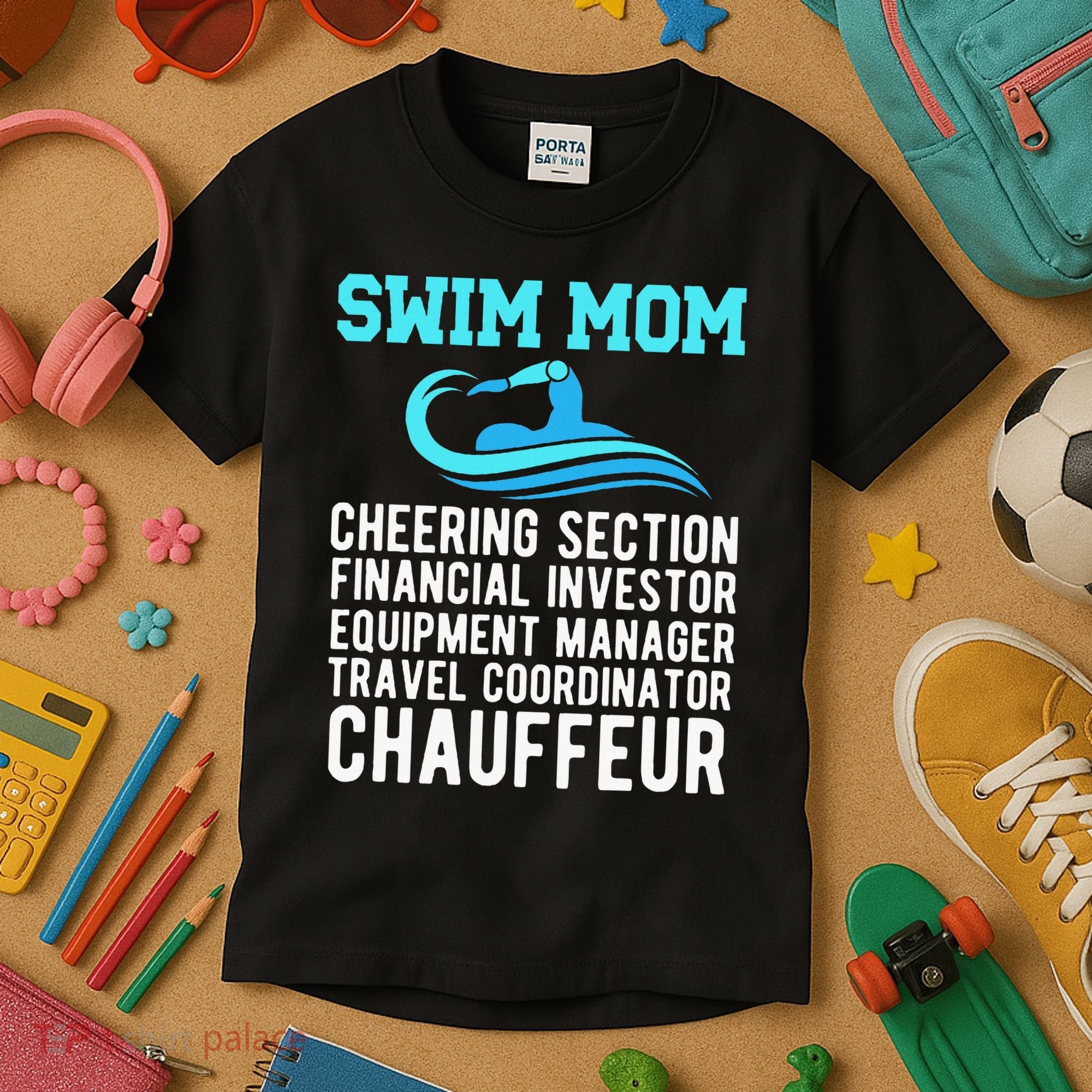 Swim Mom Definition Swimming Mom Of A Swimmer Mama Kids T-Shirt