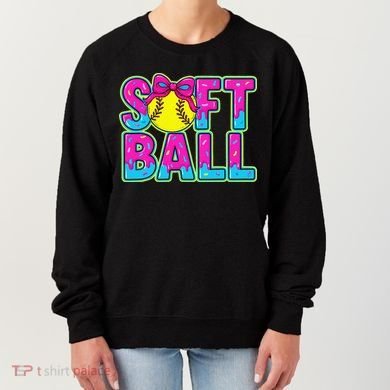 Softball Mama Drip Ice Cream Baseball Drip Game Day Women's Sweatshirt