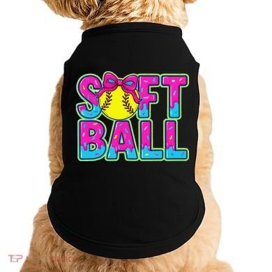 Softball Mama Drip Ice Cream Baseball Drip Game Day Doggie Tank