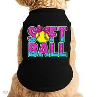 Softball Mama Drip Ice Cream Baseball Drip Game Day Doggie Tank thumb 0