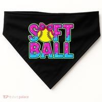 Softball Mama Drip Ice Cream Baseball Drip Game Day USA-Made Doggie Bandana thumb 0
