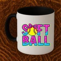 Softball Mama Drip Ice Cream Baseball Drip Game Day Coffee Mug thumb 2
