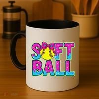 Softball Mama Drip Ice Cream Baseball Drip Game Day Coffee Mug thumb 4