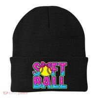 Softball Mama Drip Ice Cream Baseball Drip Game Day Beanie thumb 0