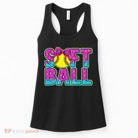 Softball Mama Drip Ice Cream Baseball Drip Game Day Women's Tank Top thumb 0