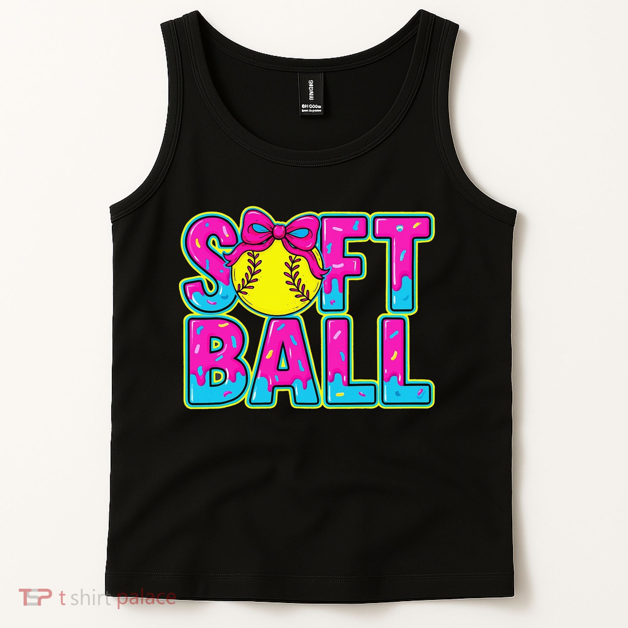 Softball Mama Drip Ice Cream Baseball Drip Game Day Tank Top