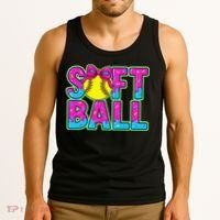 Softball Mama Drip Ice Cream Baseball Drip Game Day Tank Top thumb 3