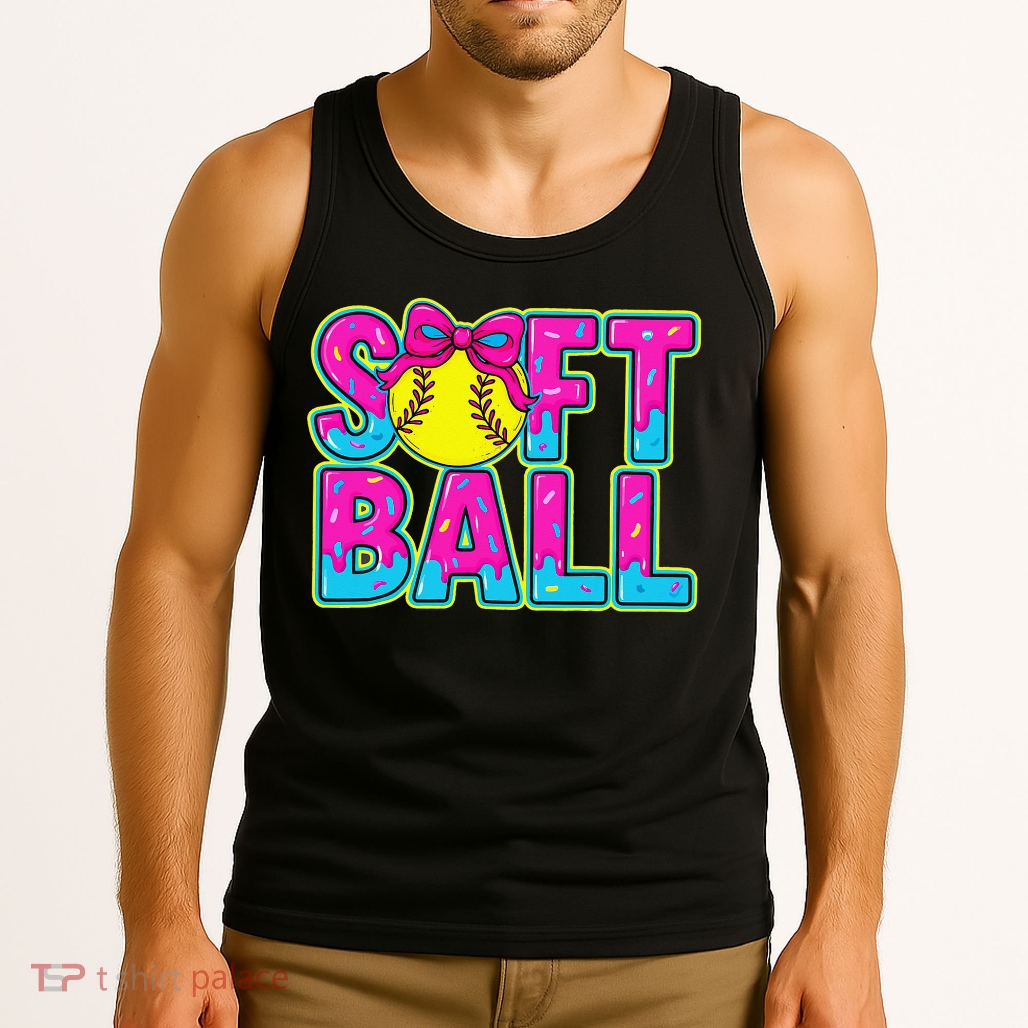 Softball Mama Drip Ice Cream Baseball Drip Game Day Tank Top