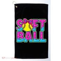 Softball Mama Drip Ice Cream Baseball Drip Game Day Golf Towel thumb 0