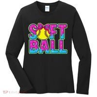 Softball Mama Drip Ice Cream Baseball Drip Game Day Women's Long Sleeve Shirt thumb 0