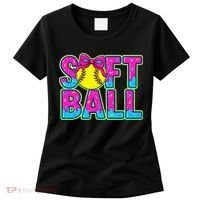 Softball Mama Drip Ice Cream Baseball Drip Game Day Women's T-Shirt thumb 0
