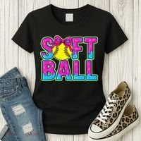 Softball Mama Drip Ice Cream Baseball Drip Game Day Women's T-Shirt thumb 3
