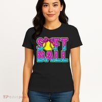 Softball Mama Drip Ice Cream Baseball Drip Game Day Women's T-Shirt thumb 4