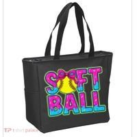 Softball Mama Drip Ice Cream Baseball Drip Game Day Tote Bag thumb 2