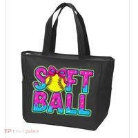 Softball Mama Drip Ice Cream Baseball Drip Game Day Tote Bag thumb 3
