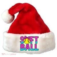 Softball Mama Drip Ice Cream Baseball Drip Game Day Santa Hat thumb 0