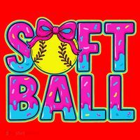 Softball Mama Drip Ice Cream Baseball Drip Game Day Santa Hat thumb 1