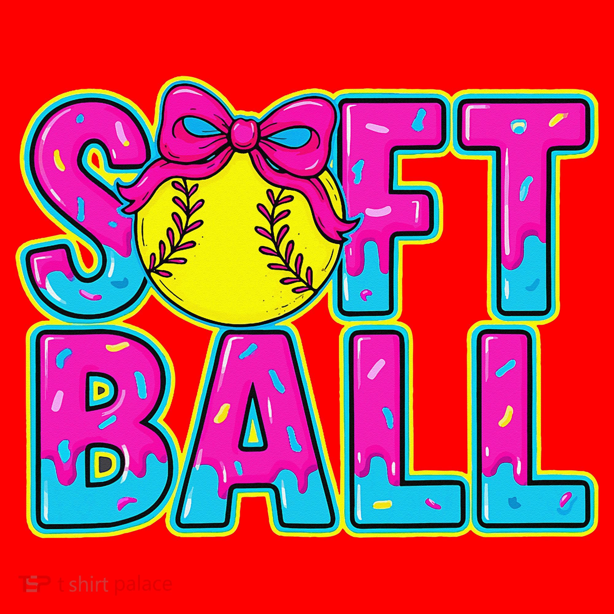 Softball Mama Drip Ice Cream Baseball Drip Game Day Santa Hat