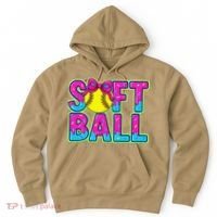 Softball Mama Drip Ice Cream Baseball Drip Game Day Hoodie thumb 0