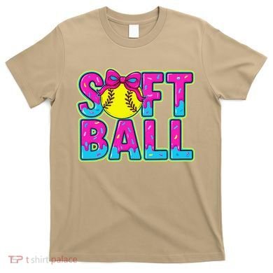 Softball Mama Drip Ice Cream Baseball Drip Game Day T-Shirt