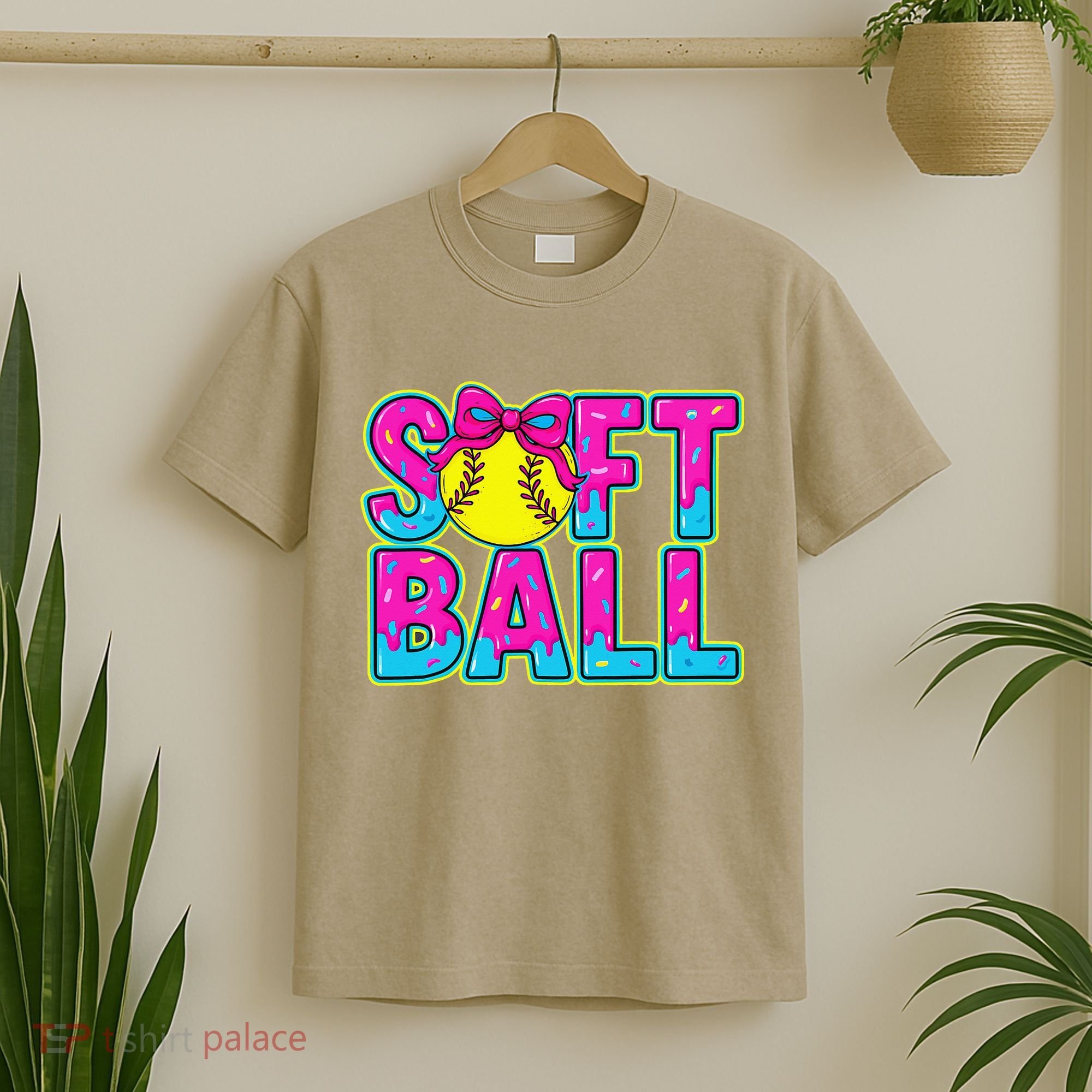 Softball Mama Drip Ice Cream Baseball Drip Game Day T-Shirt