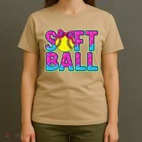 Softball Mama Drip Ice Cream Baseball Drip Game Day T-Shirt thumb 4