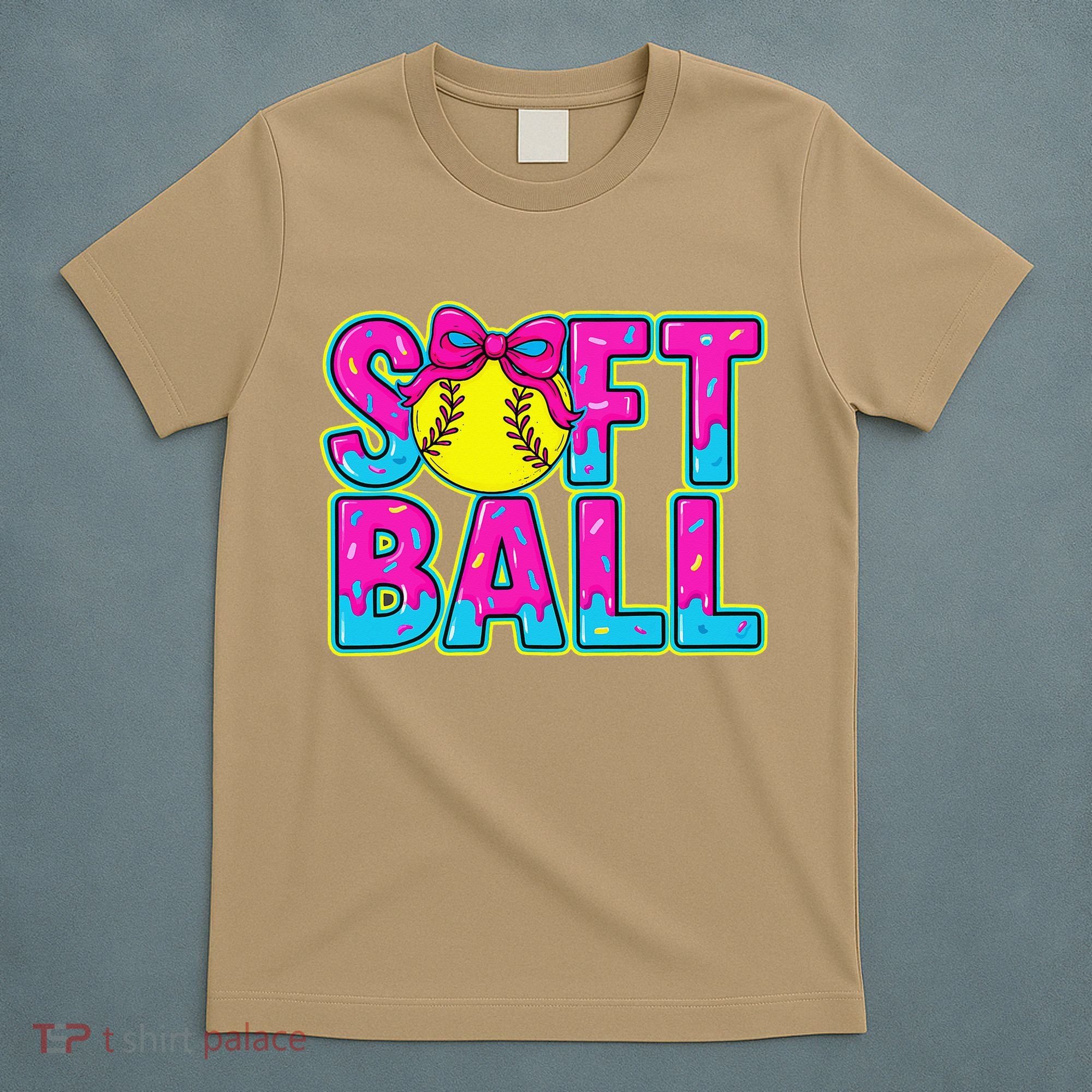 Softball Mama Drip Ice Cream Baseball Drip Game Day T-Shirt
