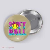 Softball Mama Drip Ice Cream Baseball Drip Game Day Button thumb 0